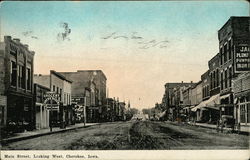 Main Street, Looking West Postcard