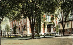 Town Hall Clinton, MA Postcard Postcard