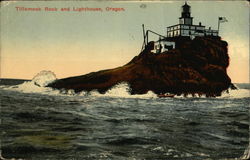 Tillamook Rock and Lighthouse Oregon Postcard Postcard