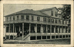 Original Mineral Spring Hotel Okawville, IL Postcard Postcard