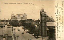 Capitol, Looking up State St Postcard