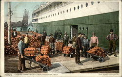 Loading Copper on Steamer Houghton, MI Postcard Postcard