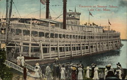 Excursion on Steamer Sidney Postcard