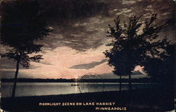 Moonlight Scene on Lake Harriet Postcard