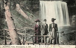 Minnehaha Falls in 1908 Minneapolis, MN Postcard Postcard