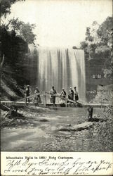 Minnehaha Falls in 1860 Note Costumes Postcard