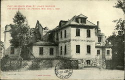 St. Johns Institute for Deaf Mutes - East and North Wing St. Francis, WI Postcard Postcard