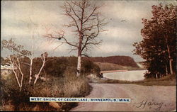 West Shore of Cedar Lake Minneapolis, MN Postcard Postcard