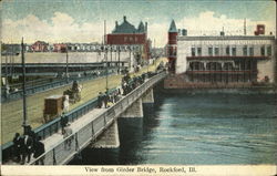 View from Girder Bridge Rockford, IL Postcard Postcard