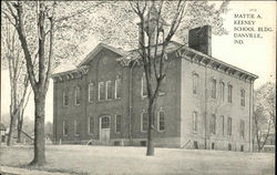 Mattie A. Keeney School Biuilding Danville, IN Postcard Postcard