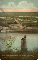 Bird's Eye View from Fort Thomas Cincinnati, OH Postcard Postcard