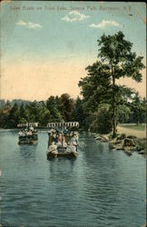 Seneca Park - Swan Boats on Trout Lake Postcard