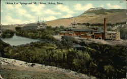 Helena Hot Springs and Mt. Helena Montana Postcard Postcard