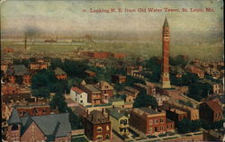 Looking NE from Old Water Tower St. Louis, MO Postcard Postcard