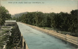 Flume of the Acadia Canal Crowley, LA Postcard Postcard