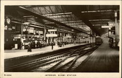 Interior, Derby Station Postcard