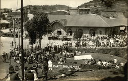 Market Scene Postcard