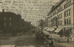 Street View with Carriages and People Northampton, MA Postcard Postcard