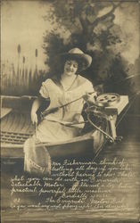 The Evinrude Motor Girl Advertising Postcard Postcard