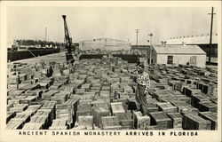 Ancient Spanish Monastery Arrives in Florida Postcard