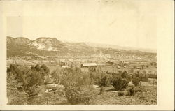 View of Town from Hill Landscapes Postcard Postcard