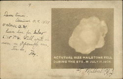 Hail from the July 1906 Storm Millville, NJ Postcard Postcard