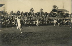 Man Winning a Running Race Postcard