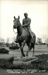 Will Rogers on Soapsuds Riding into the Sunset August 15, 1935 Claremore, OK Postcard Postcard