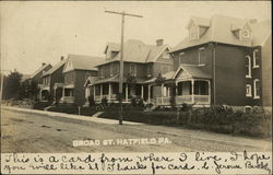 Broad Street Hatfield, PA Postcard Postcard