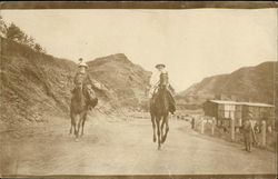 Horseback Riding Through Village in India Postcard Postcard