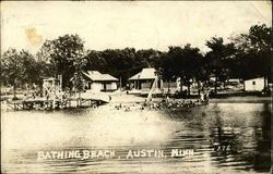 Bathing Beach Austin, MN Postcard Postcard