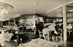 S.S. Statendam - Dining Room, Tourist Class Cruise Ships Postcard Postcard