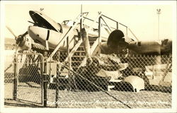 Captured German 'Messerschmitt 110' Destroyer Plane Postcard