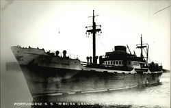 Portuguese S. S. 'Ribeira Grande" at Searsport, Maine - 2573 Postcard