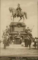 Kaiser Wilhelm Denkmal Statue Cologne, Germany Postcard Postcard