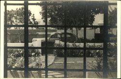 View of Street and Car Through Our Dining Room Window Postcard