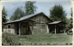 Otterpohl's Big Lake Cabins - Spring & Helen Postcard