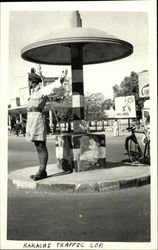 Traffic Cop Karachi, Pakistan Postcard Postcard