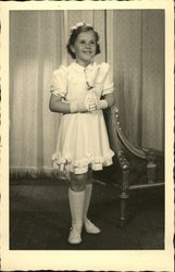 Young Girl in Her Sunday Best Postcard