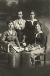 Portrait of Four Women Postcard Postcard