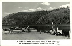 Strawberry Lake, On the Recreational and Scenic Sonora-Mono Highway California Postcard Postcard