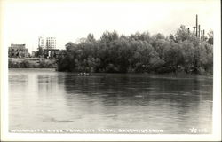 Willamette River from City Park Postcard