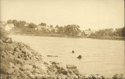 View of the Homes at Wilton Lake Maine Postcard Postcard