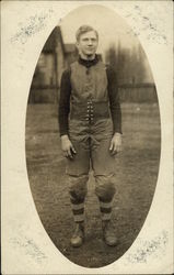 Man Dressed for Rugby or Football Postcard Postcard