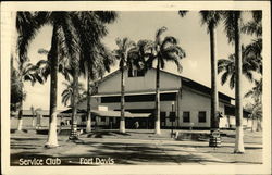 Service Club, Fort Davis Panama Military Postcard Postcard