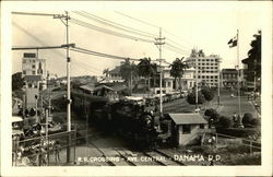 R.R. Crossing, Ave. Central Panama City, Panama Postcard Postcard