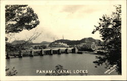 Panama Canal Locks Postcard Postcard