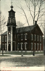 High School Building Postcard