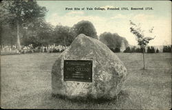 First Site of Yale College, Founded 1701 New Haven, CT Postcard Postcard