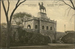 The Grant Monument in Lincoln Park Chicago, IL Postcard Postcard